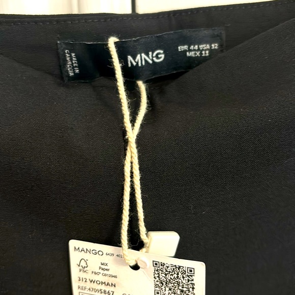 Mango wide leg pant. US 12. Black - Picture 2 of 4